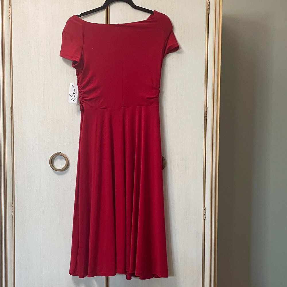 Kim Rogers Vibrant Red Midi Dress - Picture 10 of 13